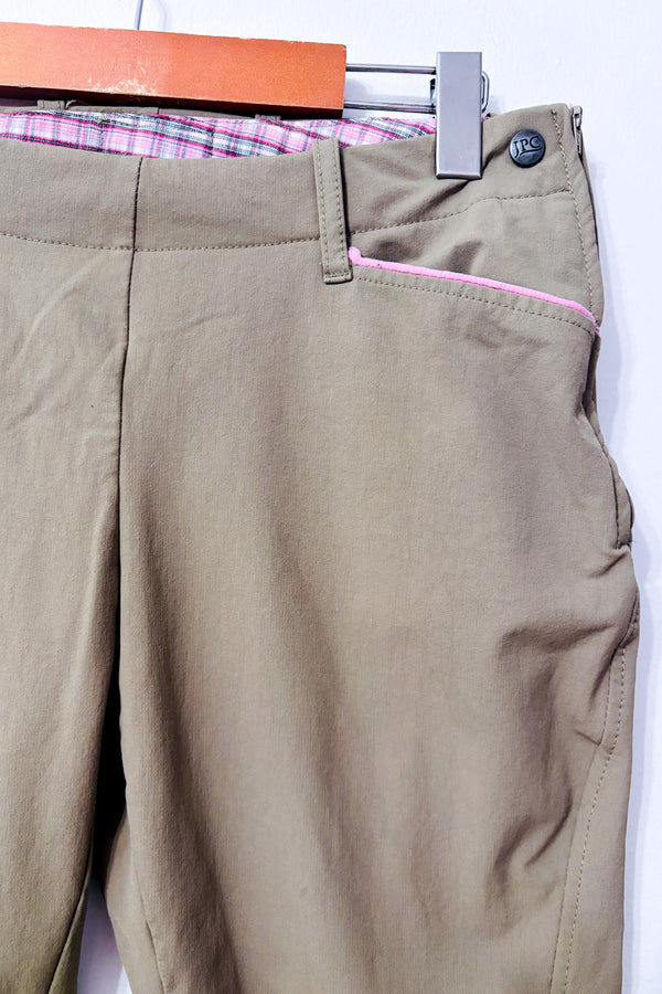 Pantalon d’équitation kaki à empiècements suédés seconde main - Equine Couture- La Penderie du Paradis