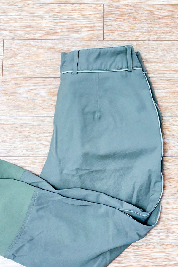 Pantalon d'équitation kaki à empiècements suédés seconde main - Ariat- La Penderie du Paradis