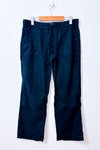 Pantalon noir en lin à taille élastique seconde main - Joe Fresh- La Penderie du Paradis