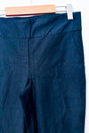 Pantalon noir à carreaux ton sur ton à enfiler seconde main - S.C. & Co- La Penderie du Paradis