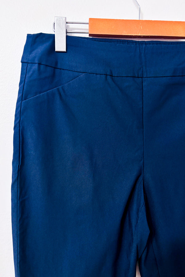 Pantalon marine à enfiler avec poches* seconde main - Tribal- La Penderie du Paradis