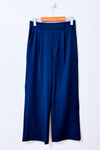 Pantalon marine droit à taille haute et plis* seconde main - Halara- La Penderie du Paradis