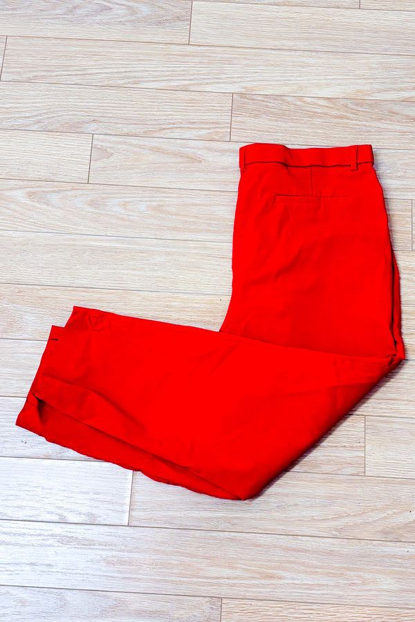 Pantalon rouge extensible* seconde main - Grenier- La Penderie du Paradis