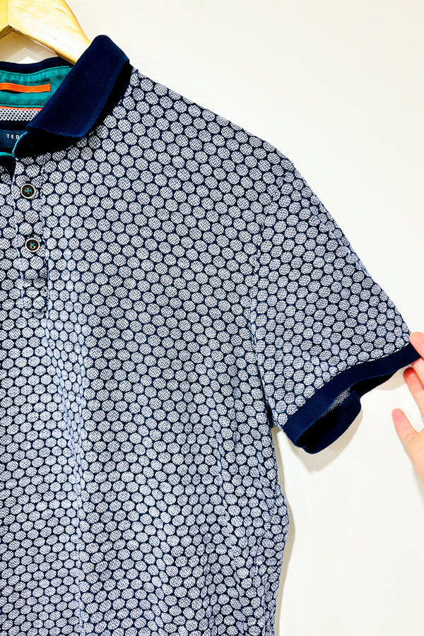 Polo bleu à motifs (l) - Homme -- La Penderie du Paradis ?