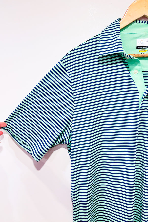 Polo rayé marine et vert (m) - Homme-Greg Norman-La Penderie du Paradis 🕊
