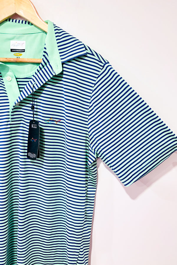 Polo rayé marine et vert (m) - Homme-Greg Norman-La Penderie du Paradis 🕊