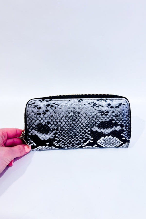 Portefeuille noir motif serpent-Autres-La Penderie du Paradis 🕊