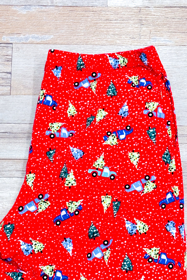Pantalon de pyjama rouge motif de Noël (m)-Avon-La Penderie du Paradis 🕊