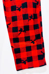 Pantalon de pyjama en peluche rouge à carreaux (m)-Autres-La Penderie du Paradis 🕊
