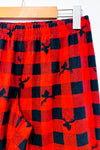 Pantalon de pyjama en peluche rouge à carreaux (m)-Autres-La Penderie du Paradis 🕊