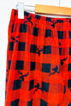 Pantalon de pyjama en peluche rouge à carreaux (m)-Autres-La Penderie du Paradis 🕊