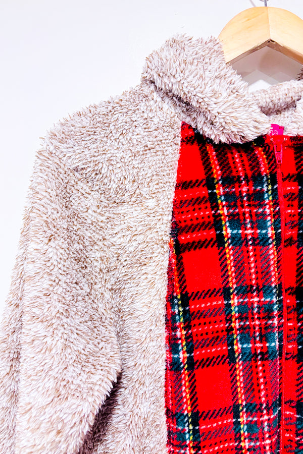 Pyjama une piece beige en peluche avec capuchon ourson (m)-Carisma-La Penderie du Paradis 🕊