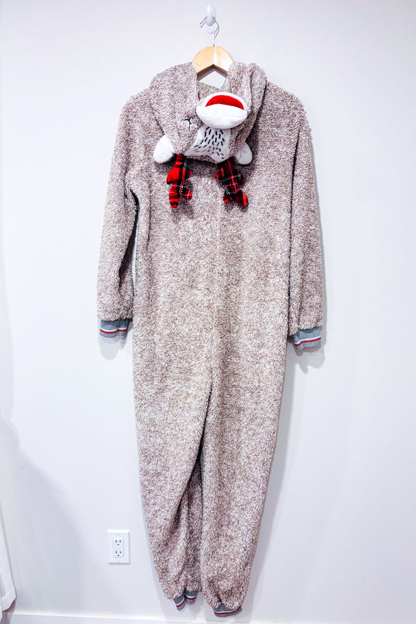 Pyjama une piece beige en peluche avec capuchon ourson (m)-Carisma-La Penderie du Paradis 🕊