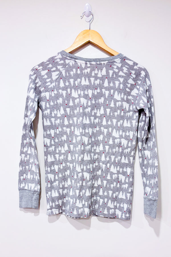 Haut de pyjama gris gaufré motif sapins (xs)-La Vie en Rose-La Penderie du Paradis 🕊