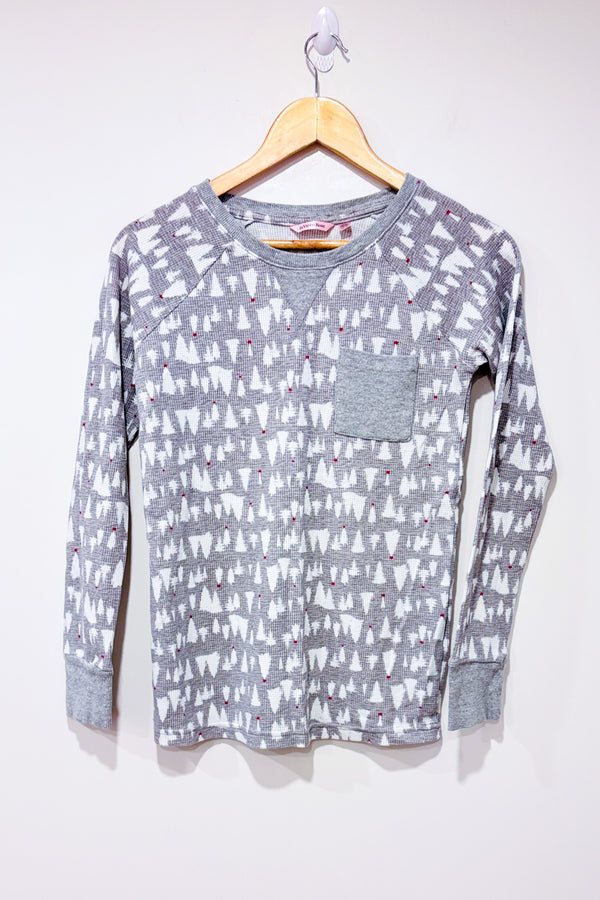 Haut de pyjama gris gaufré motif sapins (xs)-La Vie en Rose-La Penderie du Paradis 🕊