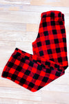 Pantalon de pyjama rouge et noir à carreaux en peluche (m)-Great Northern-La Penderie du Paradis 🕊