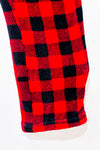 Pantalon de pyjama rouge et noir à carreaux en peluche (m)-Great Northern-La Penderie du Paradis 🕊