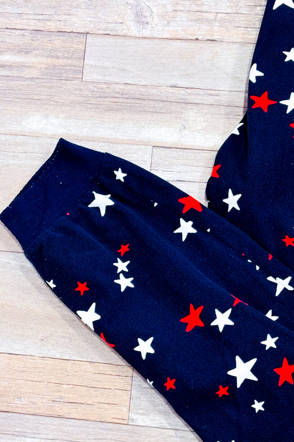 Pantalon de pyjama en peluche marine avec étoiles (s)-Carisma-La Penderie du Paradis 🕊