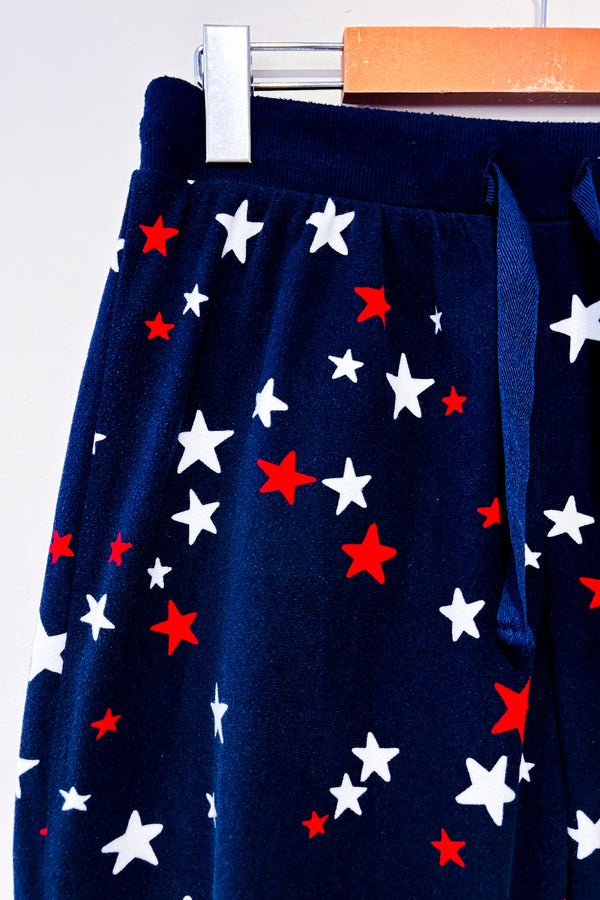 Pantalon de pyjama en peluche marine avec étoiles (s)-Carisma-La Penderie du Paradis 🕊