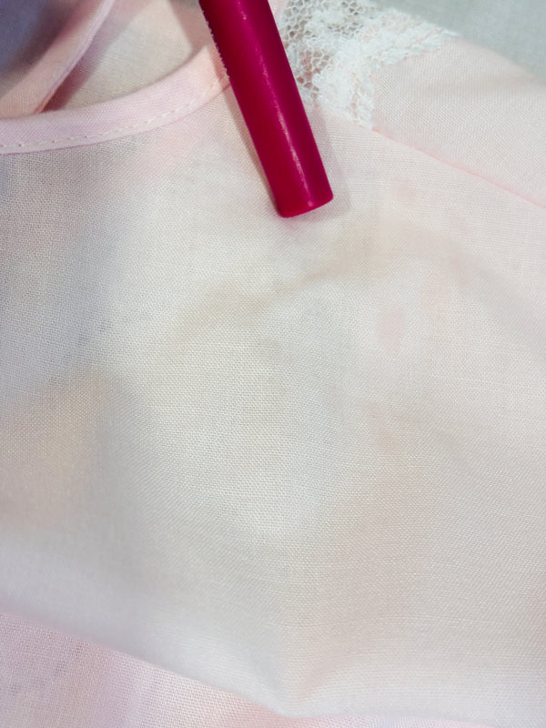 Robe de nuit vintage rose avec dentelle (l)-French Maid-La Penderie du Paradis 🕊