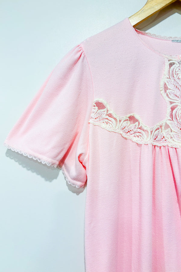 Robe de nuit vintage rose (l)-Autres-La Penderie du Paradis 🕊