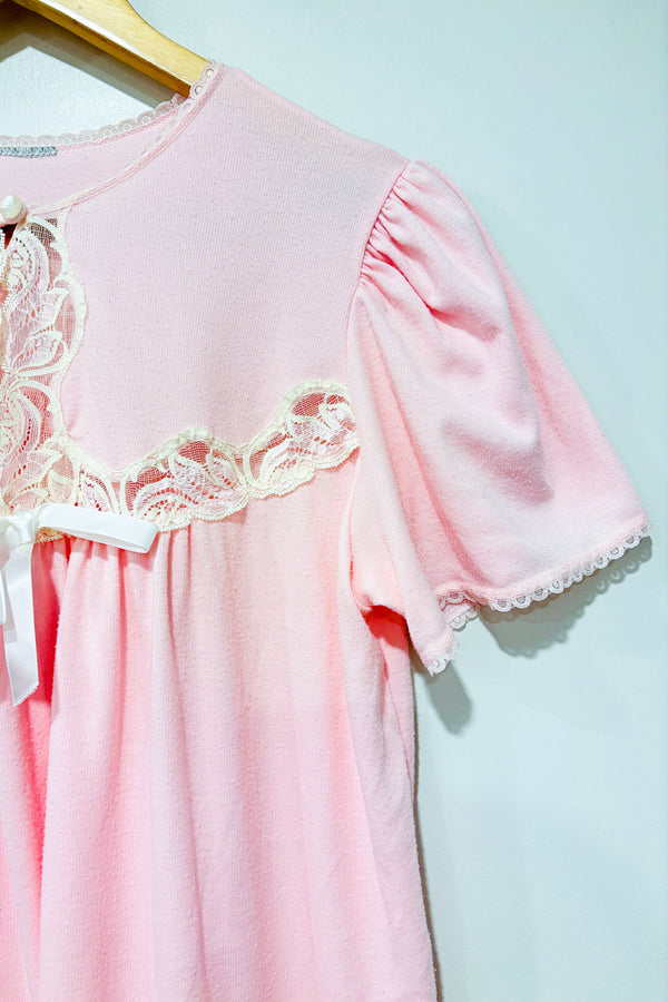 Robe de nuit vintage rose (l)-Autres-La Penderie du Paradis 🕊