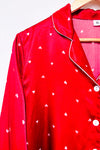 Chemise de nuit rouge satinée avec coeurs (m)-Autres-La Penderie du Paradis 🕊