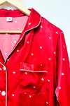 Chemise de nuit rouge satinée avec coeurs (m)-Autres-La Penderie du Paradis 🕊