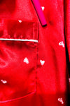 Chemise de nuit rouge satinée avec coeurs (m)-Autres-La Penderie du Paradis 🕊