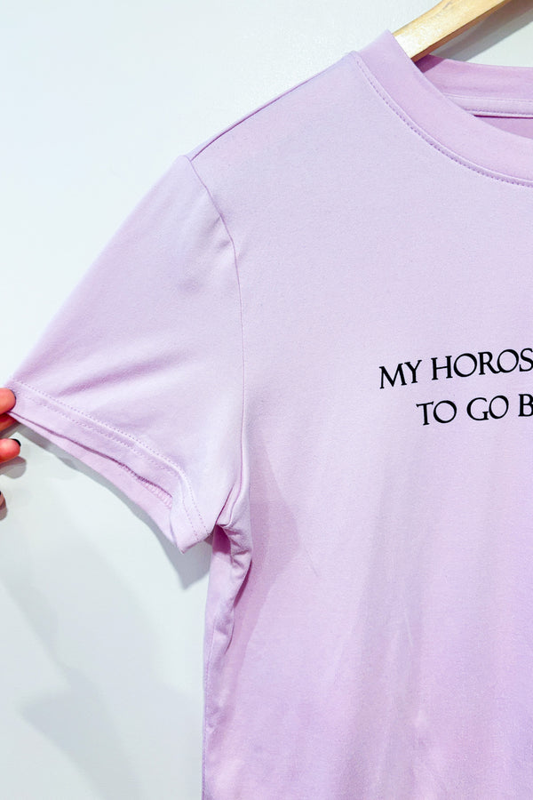 YY_T-shirt de pyjama rose ''My horoscope told me to go back to bed'' (m)-NOBO-La Penderie du Paradis 🕊