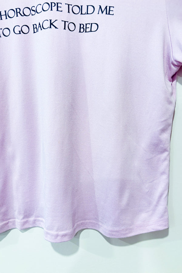 YY_T-shirt de pyjama rose ''My horoscope told me to go back to bed'' (m)-NOBO-La Penderie du Paradis 🕊