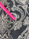 Pantalon de pyjama noir à motifs seconde main - Cynthia Rowley- La Penderie du Paradis