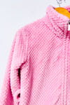 Veste en polar rose texturé à col montant seconde main - La Vie en Rose- La Penderie du Paradis