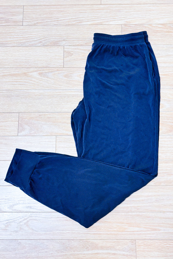 Pantalon de pyjama gris côtelé à coupe jogger seconde main - Change- La Penderie du Paradis