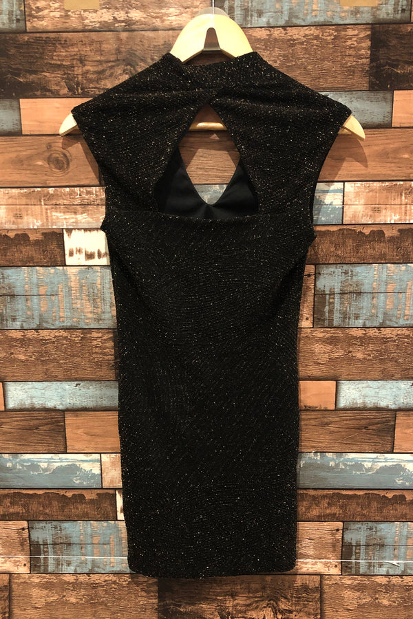 Robe ajustée noire scintillante (xxs) seconde main Le Château