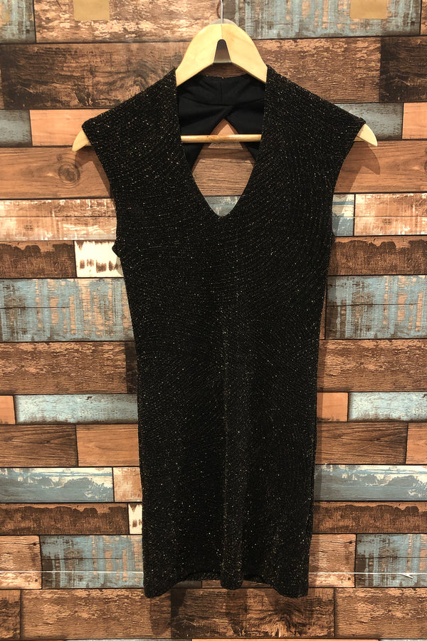 Robe ajustée noire scintillante (xxs) seconde main Le Château