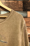 Robe ample taupe ''Sisters are different flowers'' (l) seconde main Bella Amore