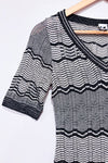 Robe brune scintillante en crochet motif zigzag (m)-Missoni-La Penderie du Paradis 🕊