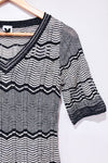 Robe brune scintillante en crochet motif zigzag (m)-Missoni-La Penderie du Paradis 🕊