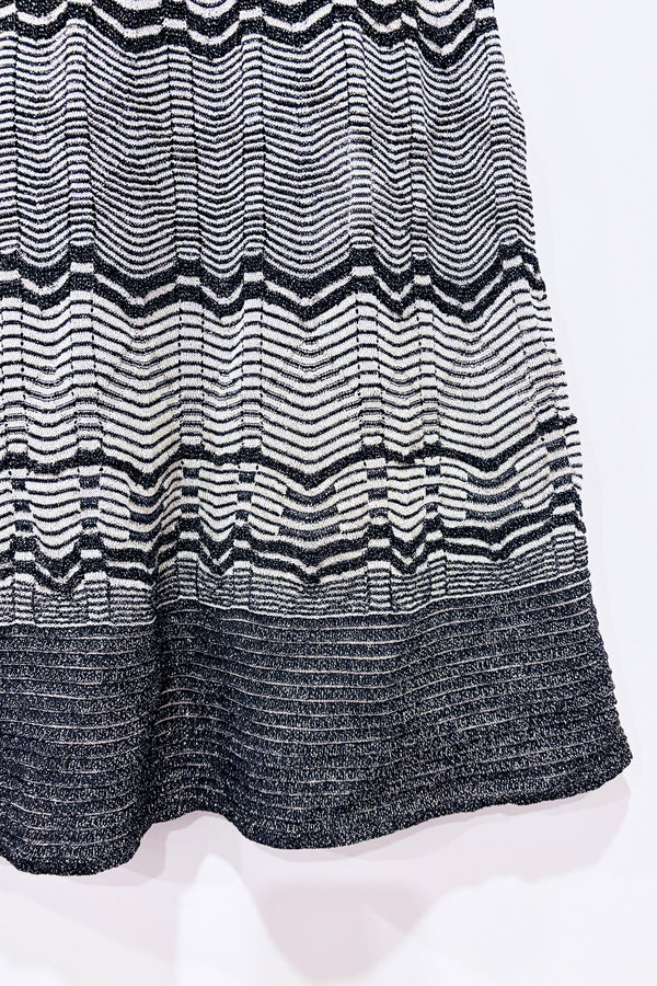 Robe brune scintillante en crochet motif zigzag (m)-Missoni-La Penderie du Paradis 🕊