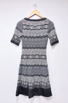 Robe brune scintillante en crochet motif zigzag (m)-Missoni-La Penderie du Paradis 🕊