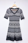 Robe brune scintillante en crochet motif zigzag (m)-Missoni-La Penderie du Paradis 🕊
