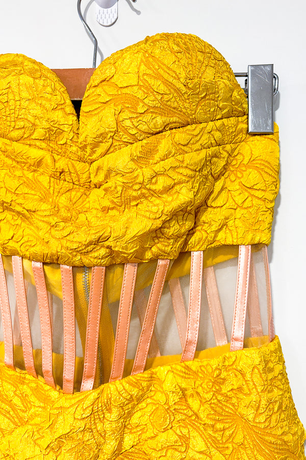 Robe bustier jaune (s) seconde main Autres
