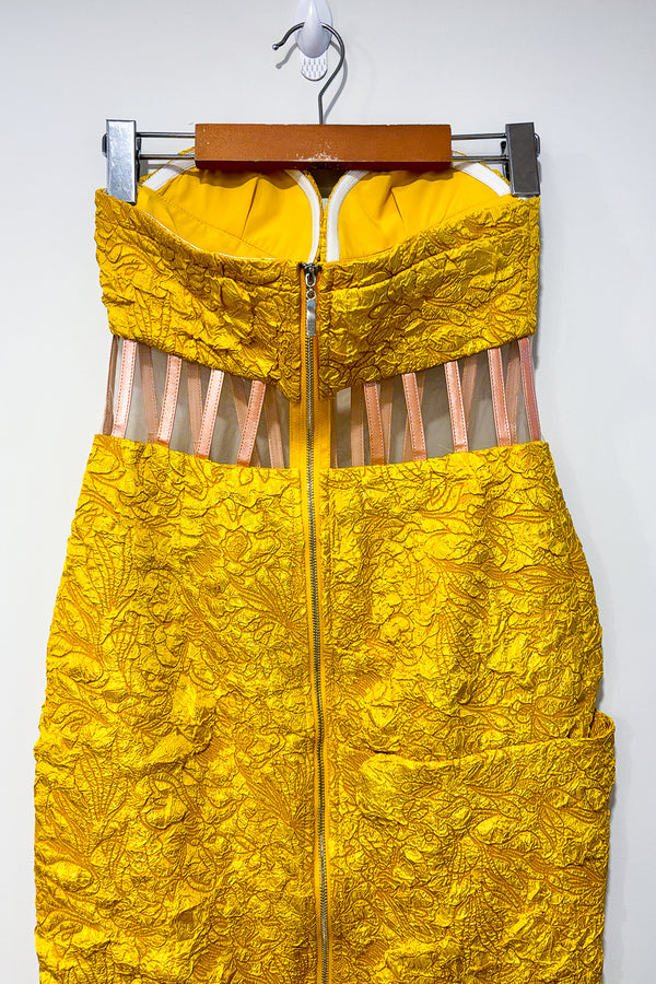 Robe bustier jaune (s) seconde main Autres