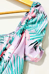 Robe cache-coeur lilas fleurie (xs) seconde main Revamped