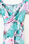 Robe cache-coeur lilas fleurie (xs) seconde main Revamped