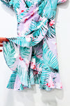Robe cache-coeur lilas fleurie (xs) seconde main Revamped