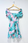 Robe cache-coeur lilas fleurie (xs) seconde main Revamped
