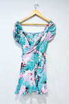 Robe cache-coeur lilas fleurie (xs) seconde main Revamped