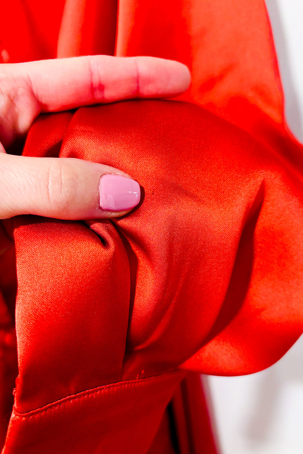 Robe chemise satinée orange (xs)-Dynamite-La Penderie du Paradis 🕊
